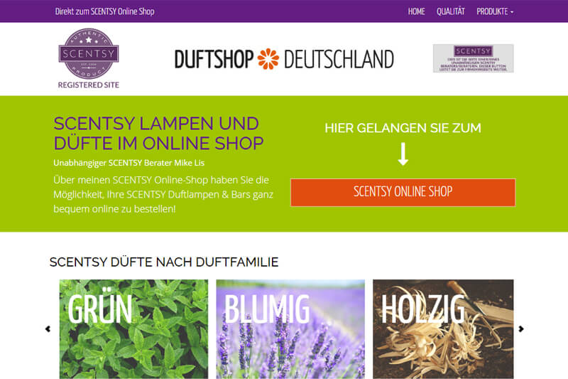 Duftshop Webdesign
