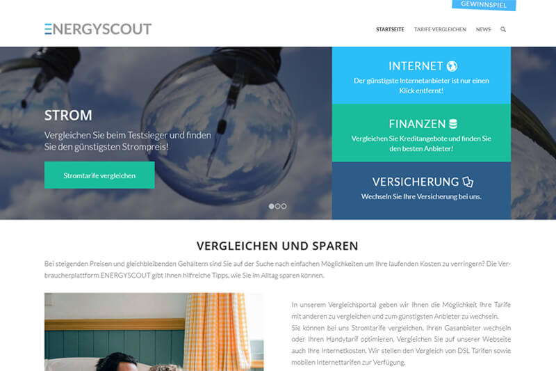 Webdesign Energyscout Website