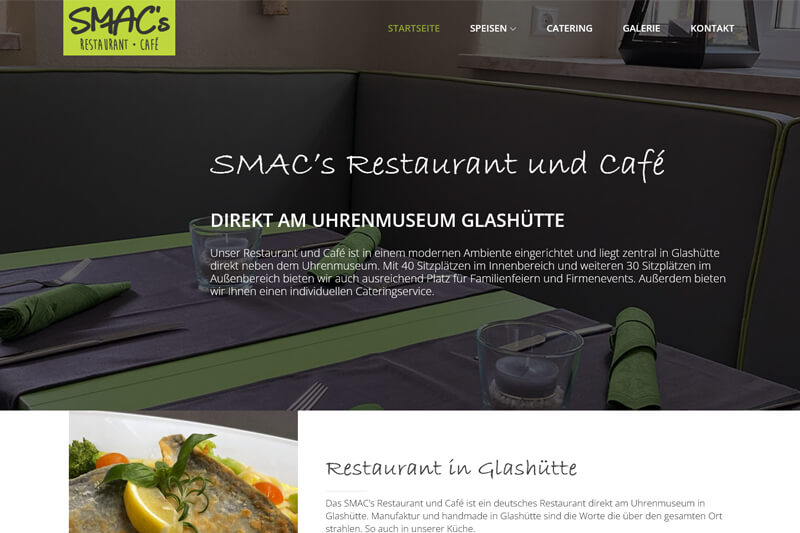 Webdesign Smac's Restaurant Website