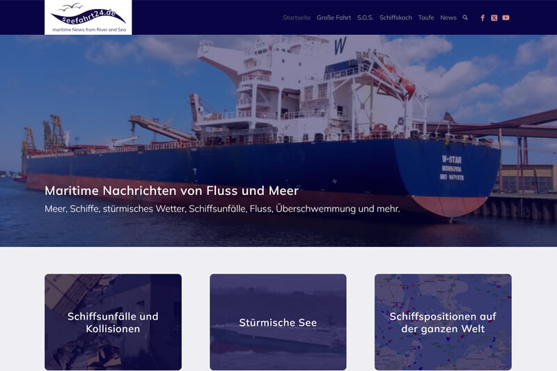 Webdesign Seefahrt Blog